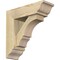 Ekena Millwork Balboa Traditional Rough Sawn Bracket w/ Offset Brace, Douglas Fir, 6"W x 18"D x 18"H BKT0604X18X18BOA01RDF - alternate 1